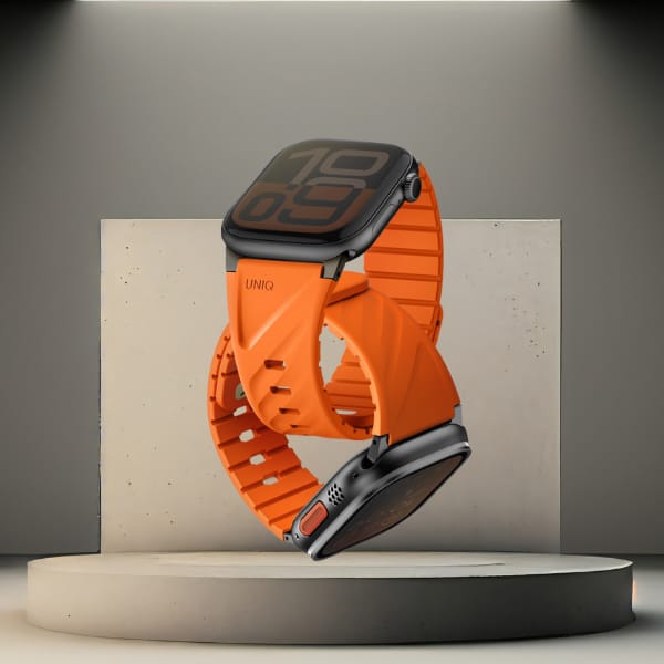 Pasek UNIQ Fluo do Apple Watch           49/46/45/44/42/41/40mm Magnetic pomarańczowy