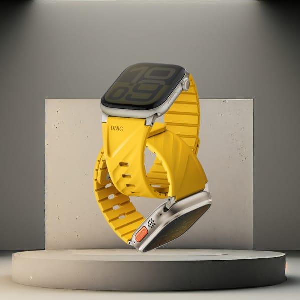 Pasek UNIQ Fluo do Apple Watch           49/46/45/44/42/41/40mm Magnetic żółty