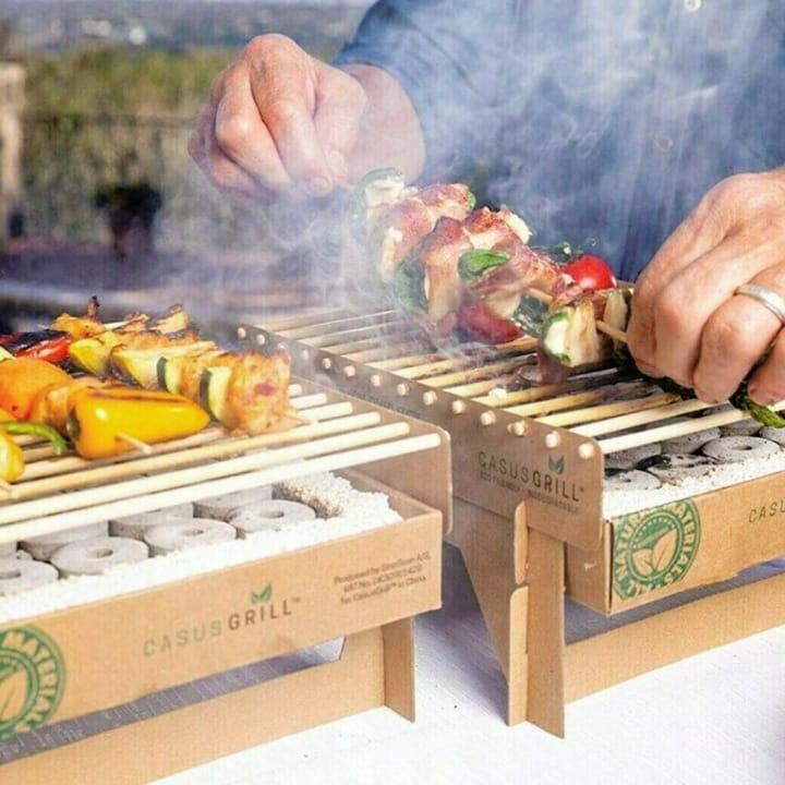 Grill jednorazowy ekologiczny węglowy bezwonny 1h 30x22cm
