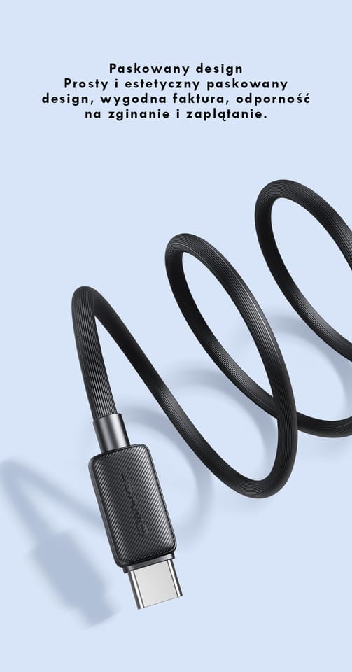 Kabel USAMS KY Series US-SJ698 3A USB-C  do USB-A 3m czarny