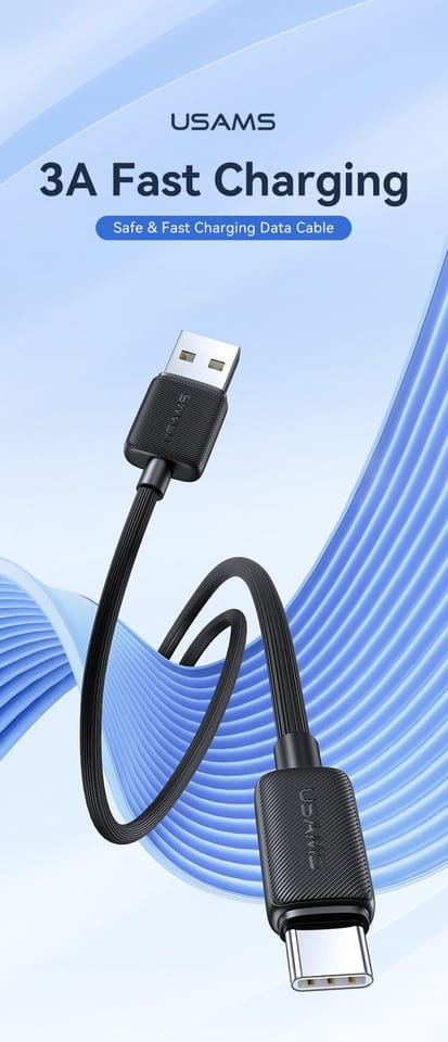 Kabel USAMS KY Series US-SJ698 3A USB-C  do USB-A 3m czarny