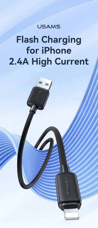 Kabel USAMS KY Series US-SJ694 2.4A      Lightning do USB-A 2m biały