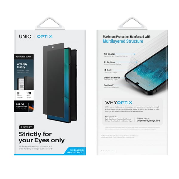 Szkło hartowane prywatyzujące UNIQ Optix Privacy do Samsung Galaxy Z Fold7