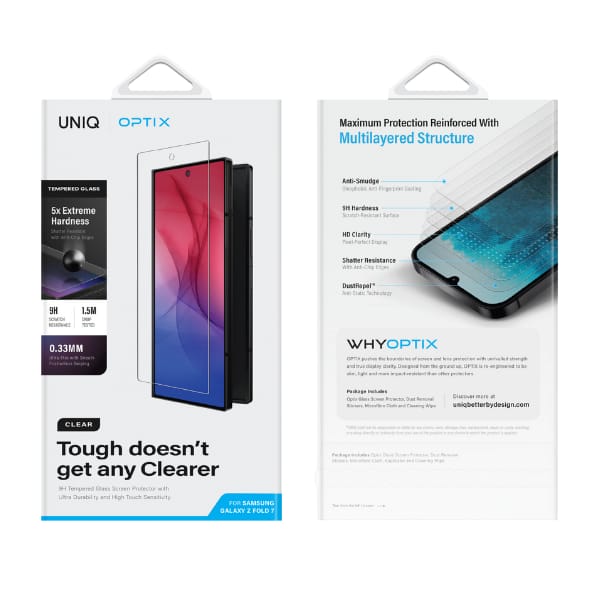 Szkło hartowane UNIQ Optix Clear do      Samsung Galaxy Z Fold7
