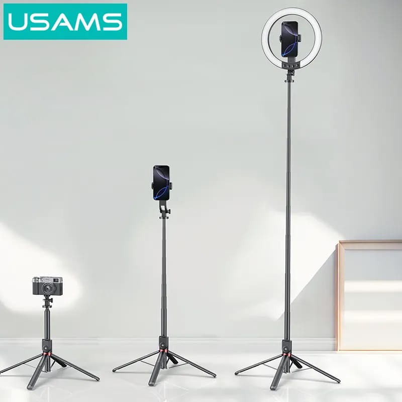 Uchwyt na telefon z lampą USAMS ZB323    10-calowa 1200mAh 2,3m czarny