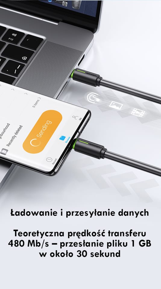 USAMS Kabel USB-C/USB-C 1m SJ73460W biały/white YU Series SJ734USB02 (US-SJ734)
