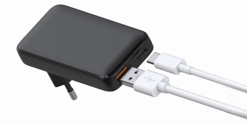 Beline Ład. siec. 1x USB-C + 1x USB 65W  czarna /black (only head) PD 3.0 + QC 3.0  BLN2CW65