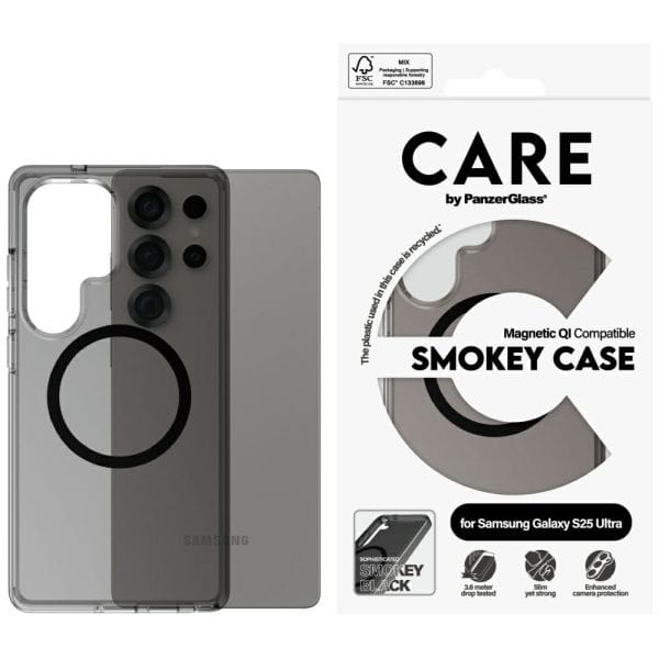 Etui CARE by PanzerGlass Flagship Urban  Combat Black QI do Samsung Galaxy S25 Ultra dymny