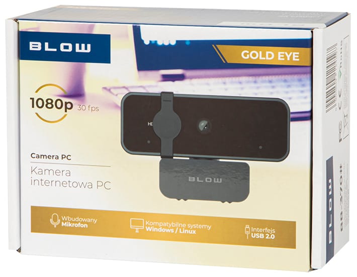 Kamera internetowa USB Blow CAM08 Gold Eye mikrofon  