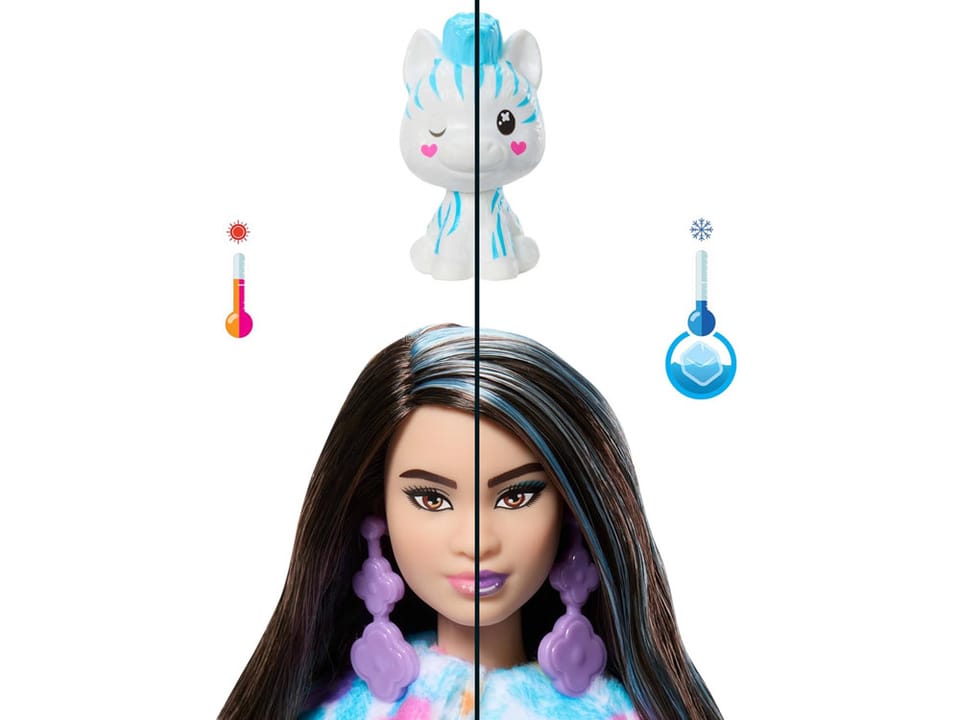 Mattel Barbie lalka Cutie Reveal Słodkie marzenia ZEBRA + akcesoria ZA6052