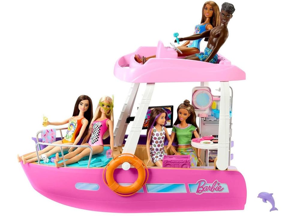 Mattel Barbie Motorówka dla lalek z TRANSFORMACJA WNĘTRZ + akcesoria ZA6042