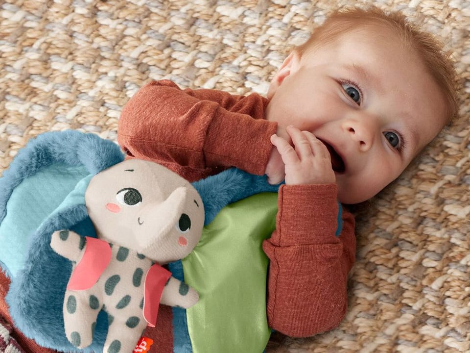 Mattel Fisher Price Przytulanka sensoryczna słonik - Wielkouchy ZA6044