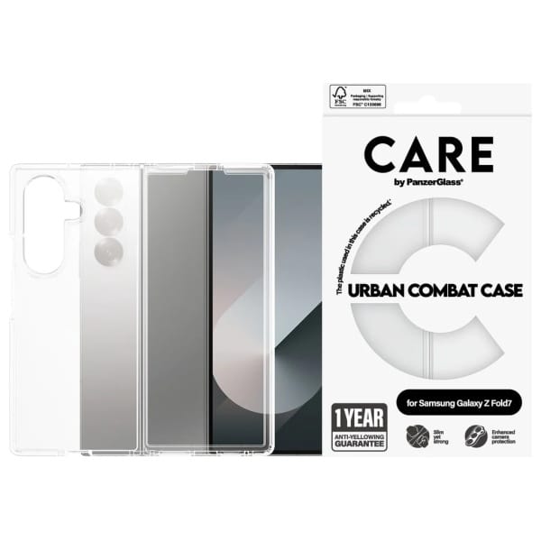 Etui CARE by PanzerGlass Flagship Urban  Combat do Samsung Galaxy Z Fold7 przezroczysty