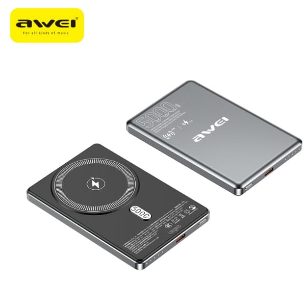 Powerbank Awei PA-30 5000mAh indukcyjny  MagSafe szary