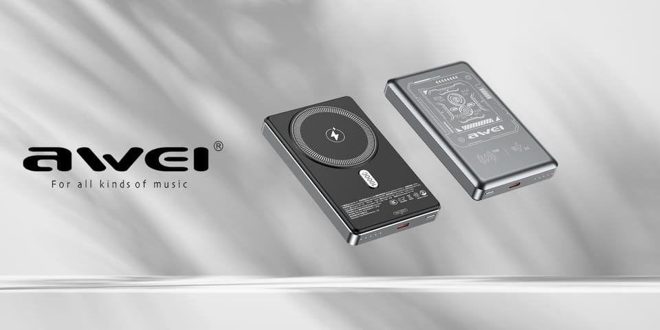Powerbank Awei PA-31 10000mAh indukcyjny MagSafe szary