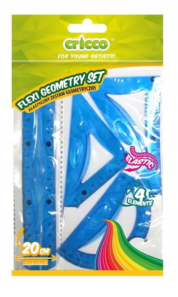 Zestaw geometryczny Flexi z linijką 20cm CR620 CRICCO