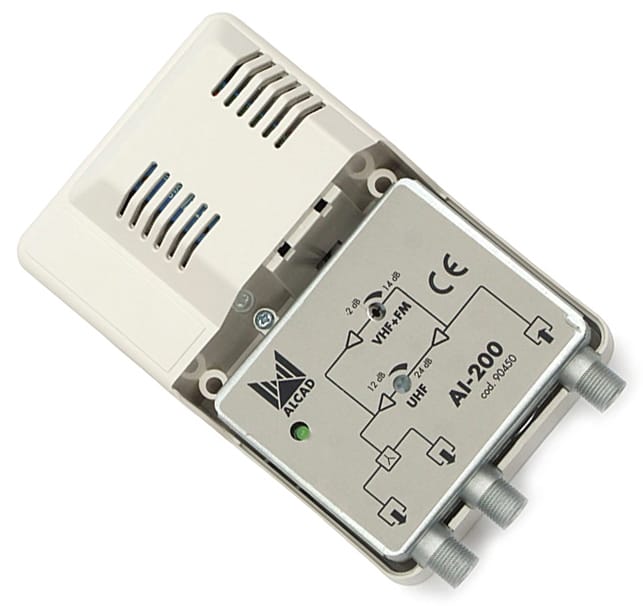 Wzmacniacz antenowy szerokopasmowy Alcad AI-200 1x2