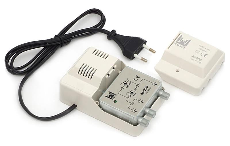 Wzmacniacz antenowy szerokopasmowy Alcad AI-200 1x2