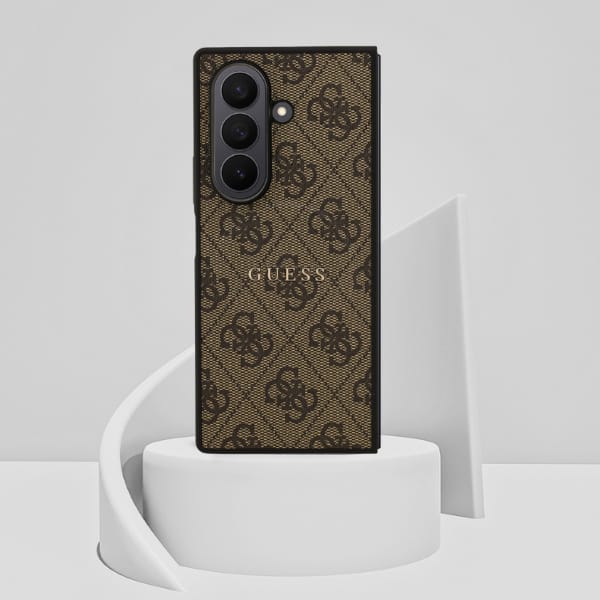 Etui Guess 4G Classic MagSafe do Samsung Galaxy Z Fold7 brązowy