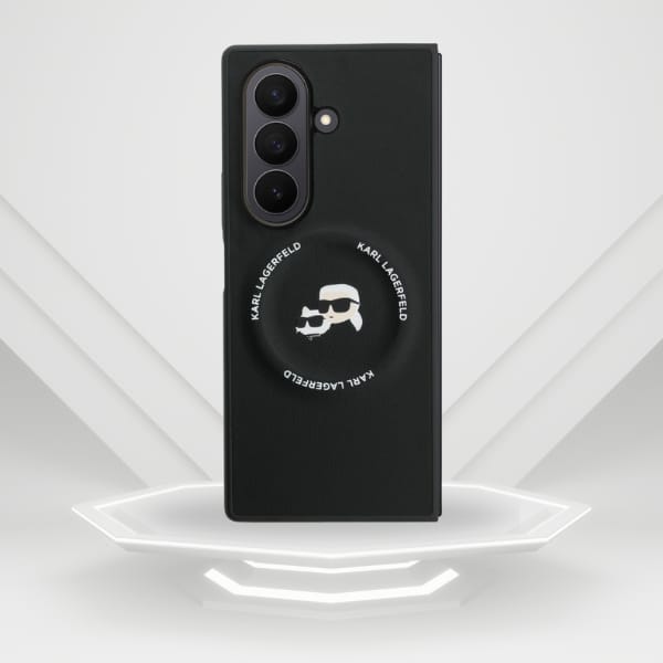 Etui Karl Lagerfeld Karl&Choupette Logo  MagSafe do Samsung Galaxy Z Fold7 czarny