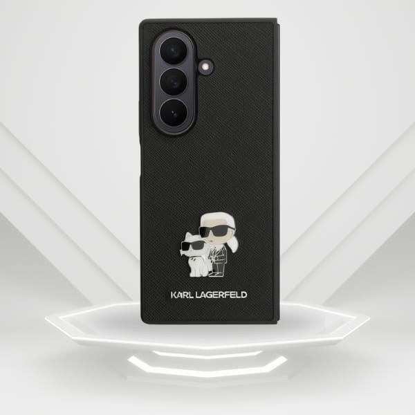 Etui Karl Lagerfeld Saffiano             Karl&Choupette Pin do Samsung Galaxy Z Fold7 czarny