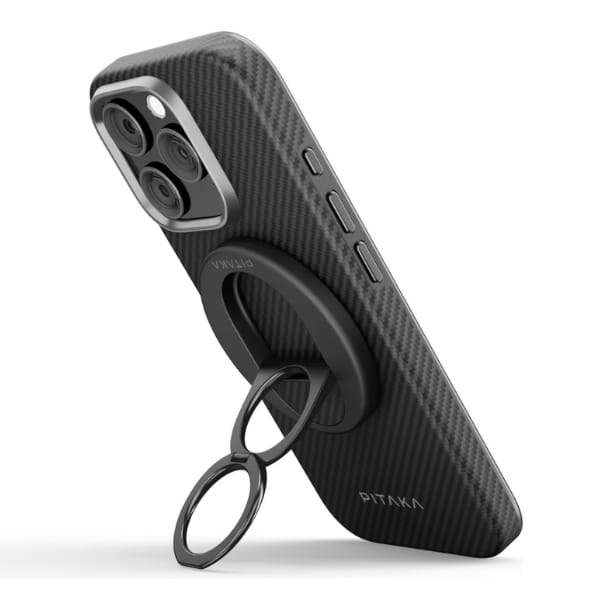 Uchwyt magnetyczny PITAKA MagEZ Grip 3   MagSafe do telefonu czarno szary