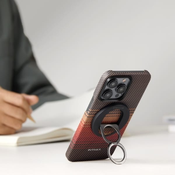 Uchwyt magnetyczny PITAKA MagEZ Grip 3   MagSafe do telefonu sunset