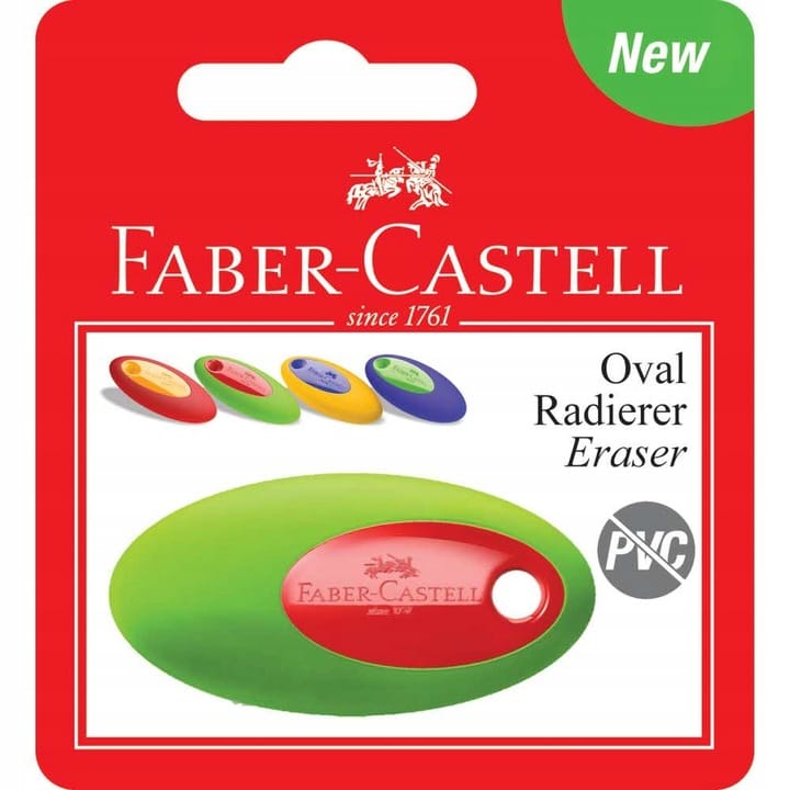 Gumka OVAL PVC-FREE mix kolorów na blistrze 182331 FABER-CASTELL