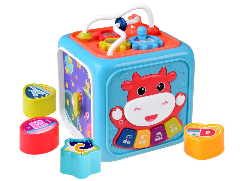 Kostka interaktywna edukacyjna pianinko przeplatanka sorter ZA4275 NI