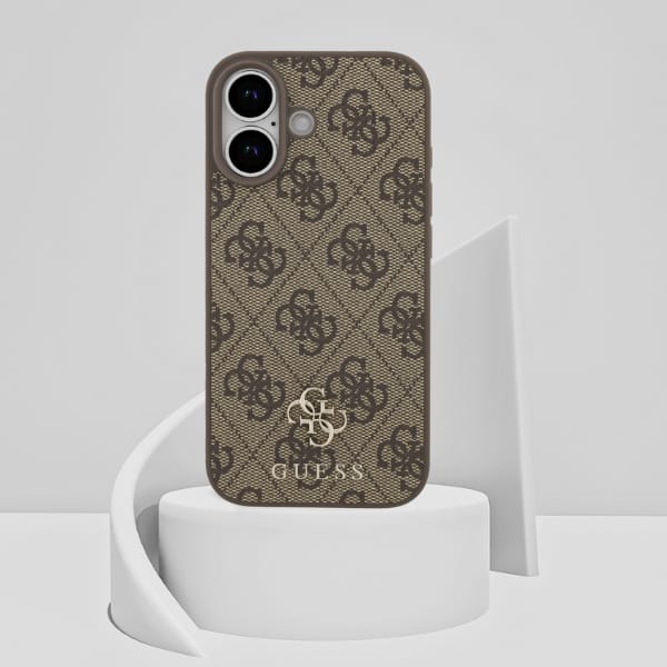 Etui Guess 4G Small Classic Logo MagSafe do iPhone 17 brązowy