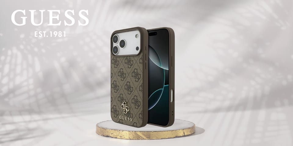 Etui Guess 4G Small Classic Logo MagSafe do iPhone 17 Pro Max brązowy