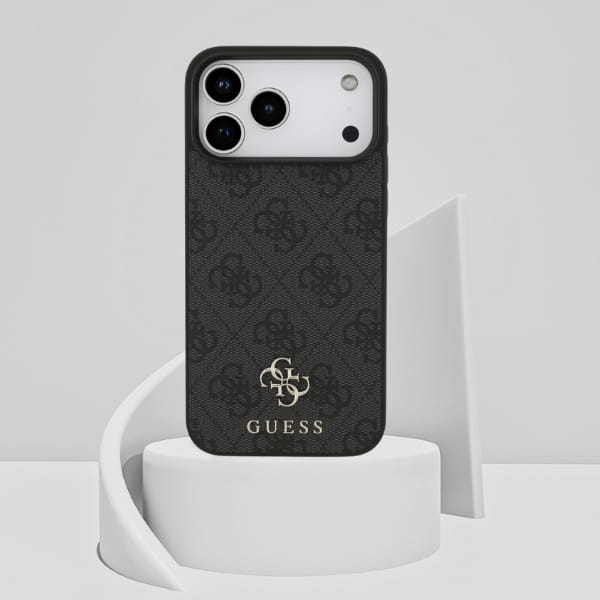 Etui Guess 4G Small Classic Logo MagSafe do iPhone 17 Pro Max czarny