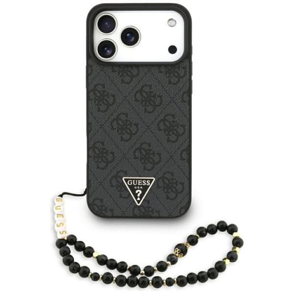 Etui Guess 4G Strap Triangle Logo        MagSafe do iPhone 17 Pro Max czarny