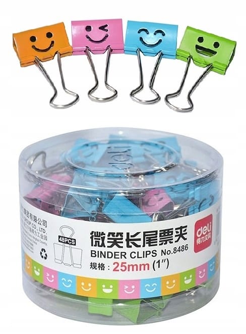 Klips do akt 25mm BUŹKI 48szt. E8486 DELI