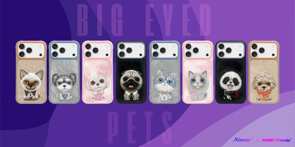 Etui Nimmy Big Eyed Pet 2.0 Cat do       iPhone 17 Pro beżowy