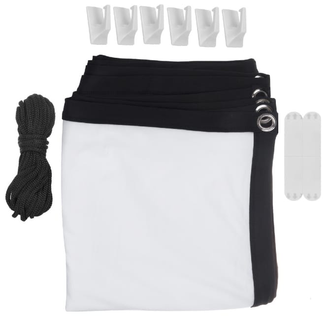 Ekran projekcyjny, obramowanie 25mm 16:9 (MC-980, 84 ", 190x170 cm)