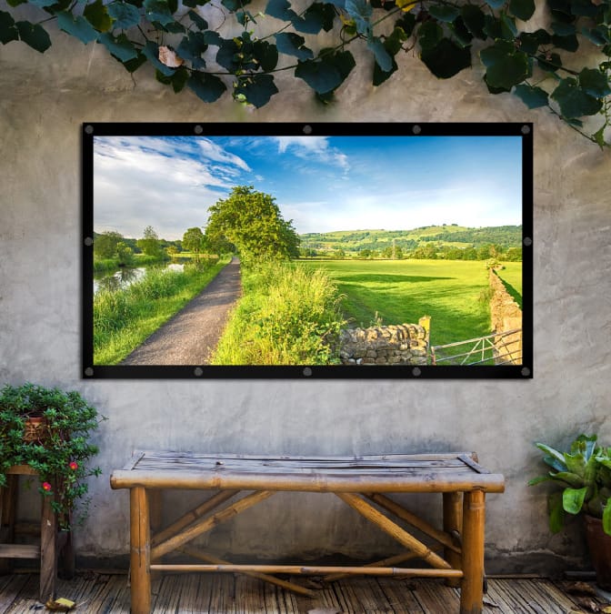 Ekran projekcyjny, obramowanie 25mm 16:9 (MC-980, 84 ", 190x170 cm)