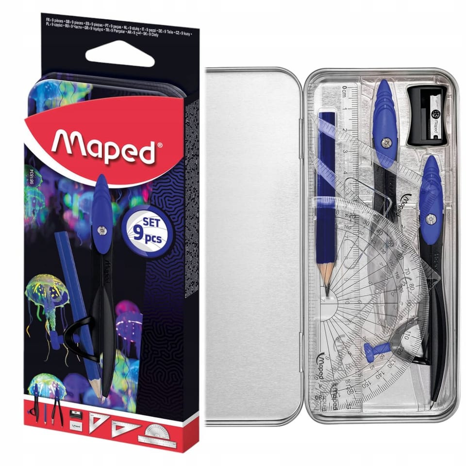 Zestaw geometryczny DEEPSEA 9 elementów 981834 MAPED