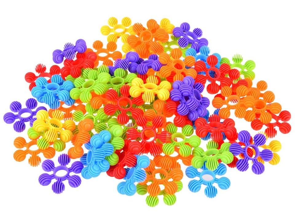 Kreatywne klocki 72 elementy mini wafle Płatki śniegu gwiazdki ZA1688