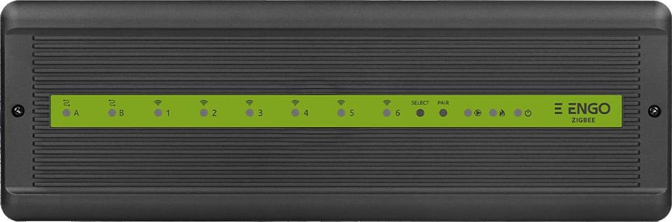 ENGO Controls ECB62-ZB - Listwa bezprzewodowa 6 stref + 2 strefy przewodowe, 230V, ZigBee, moduł pompy i kotła