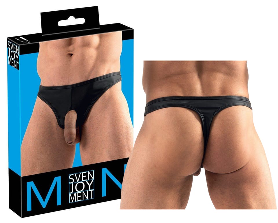Men's String rozmiar L z otworami na penisa i jądra.