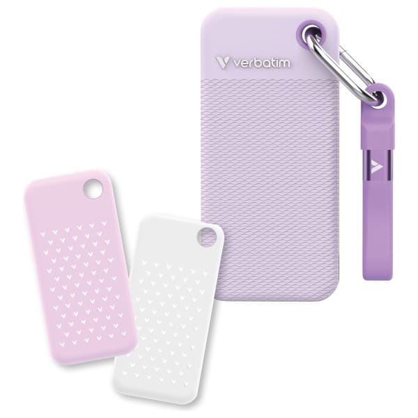 Dysk Zewnętrzny Verbatim Pocket SSD 2TB  USB-C 3.2 gen.2 biały-fioletowy 32323