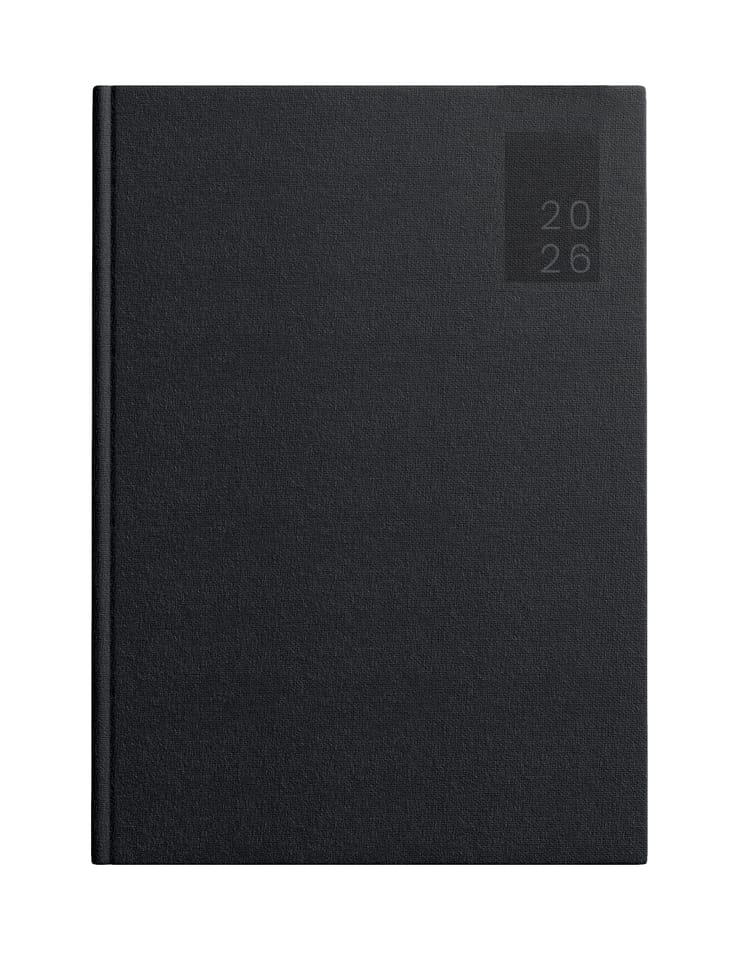 Kalendarz A5 dzienny czarny BASIC 2026r 40020419 TOP 2000
