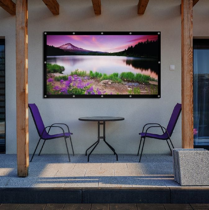 Ekran projekcyjny, obramowanie 25mm 16:9 (MC-982, 120 ", 165x149 cm)