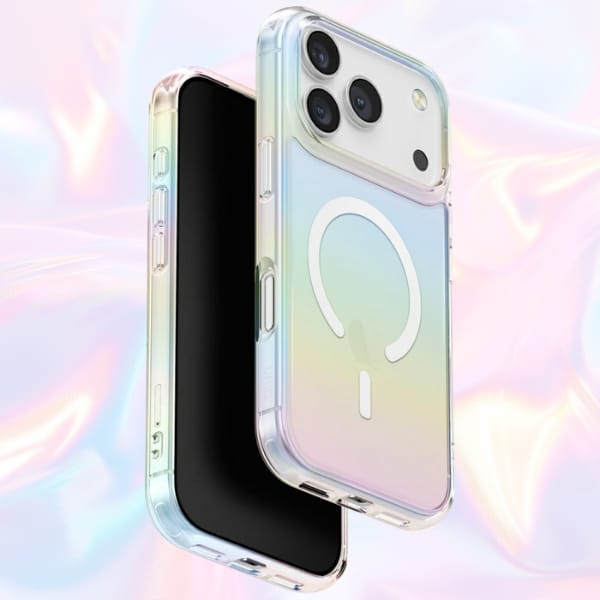 Etui UNIQ Iridescia do iPhone 17 Pro     Magclick Charging holo quartz
