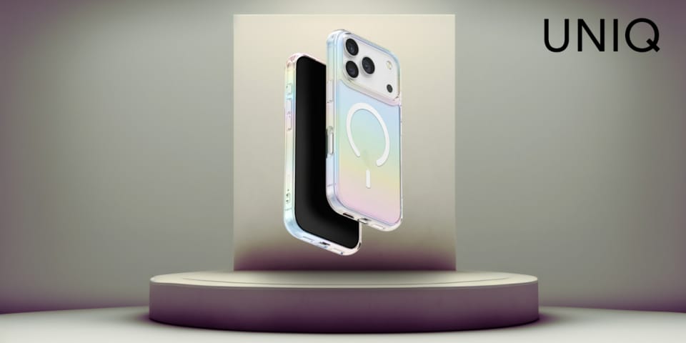 Etui UNIQ Iridescia do iPhone 17 Pro     Magclick Charging holo quartz