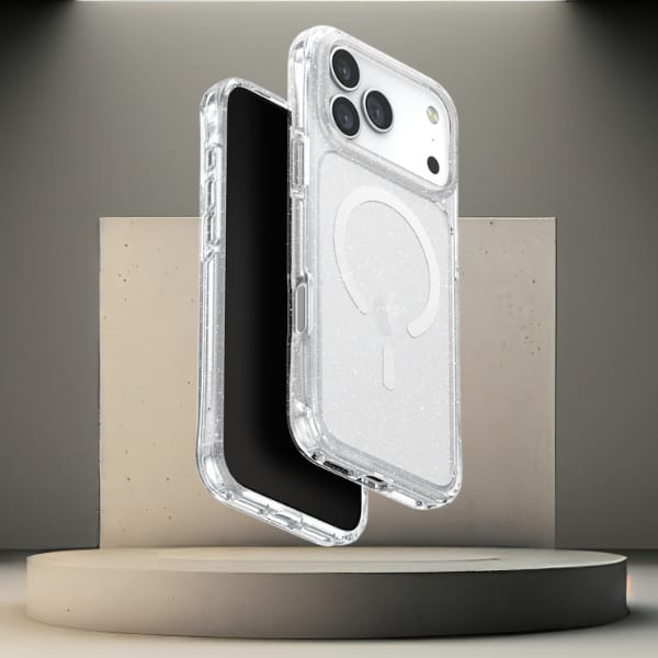 Etui UNIQ LifePro Xtreme do iPhone 17    Pro Max Magclick Charging przezroczysty/brokat
