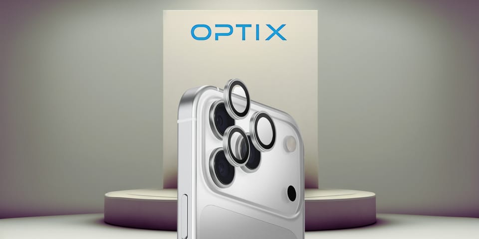 Szkło na obiektyw aparatu UNIQ Optix     Aluminium Camera Lens Protector do iPhone 17 Pro / iPhone 17 Pro Max z aplikatorem srebrny