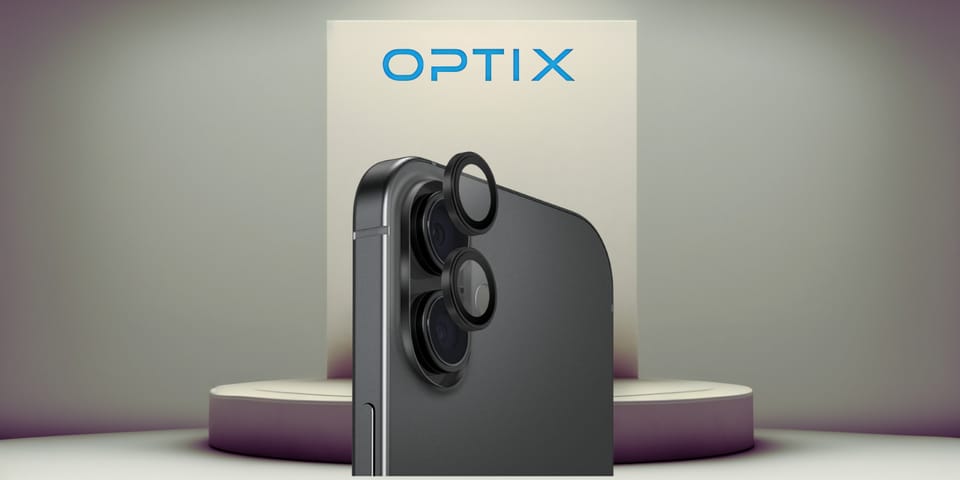 Szkło na obiektyw aparatu UNIQ Optix     Aluminium Camera Lens Protector do iPhone 17 z aplikatorem czarny