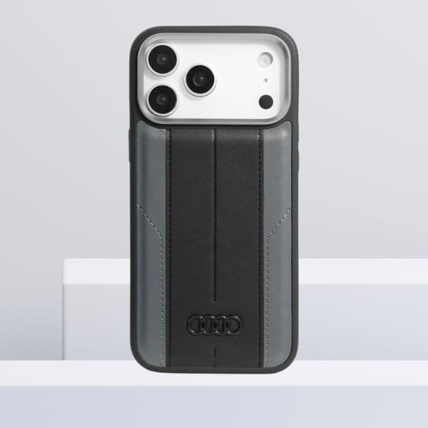 Etui Audi A6 Synthetic Leather MagSafe    do iPhone 17 Pro Max czarny